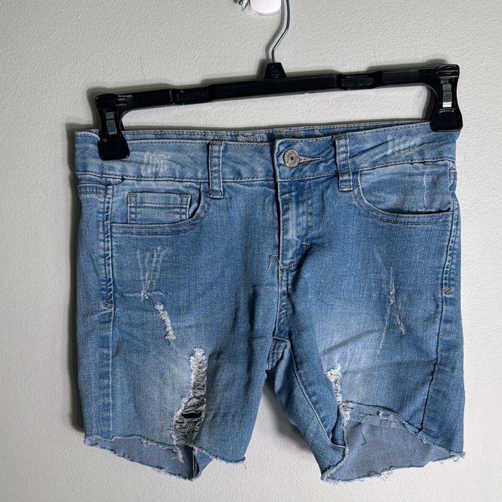 Wax Jean Blue Distressed Cut-Off Jean‎ Shorts